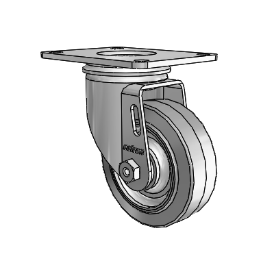 3.5" Performa Rubber 2 Series Swivel Caster - 2.03256.441 MTG59 - Colson