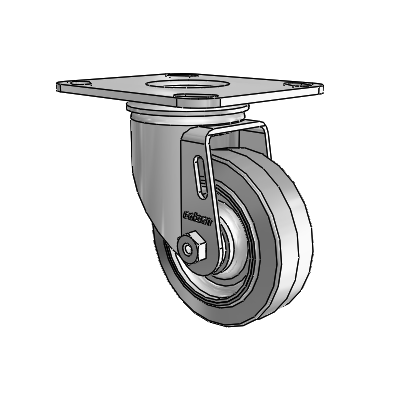 3.5" Performa Rubber 2 Series Swivel Caster - 2.03256.445 MTG27 - Colson