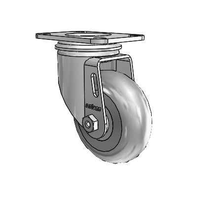 3.5" Performa Rubber 2 Series Swivel Caster - 2.03256.565 - Colson