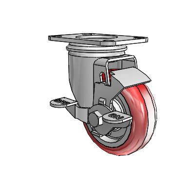 3.5" Polyurethane 2 Series Swivel Caster - 2.03256.91 BRK1 - Colson