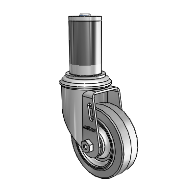 3.5" Performa Rubber 2 Series Swivel Caster - 2.03267.441 MTG46 - Colson
