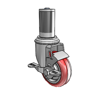 3.5" Polyurethane 2 Series Swivel Caster - 2.03267.95 BRK1 MTG46 - Colson