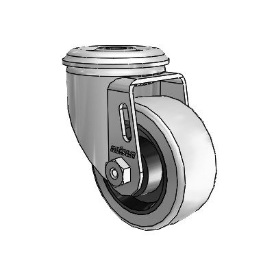 3" Rubber 2 Series Swivel Caster - 2.03350.42 - Colson