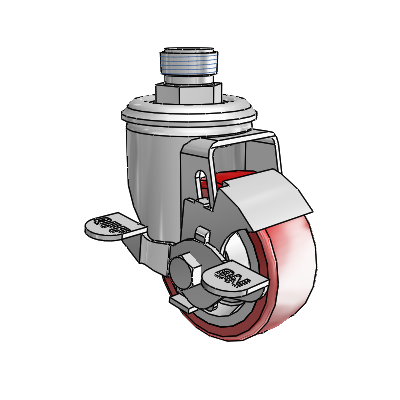 3" Polyurethane 2 Series Swivel Caster - 2.03353.92 BRK1 - Colson