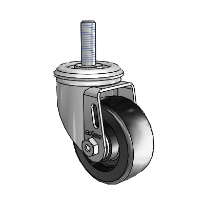 3" Polyolefin 2 Series Swivel Caster - 2.03354.52 MTG53 - Colson