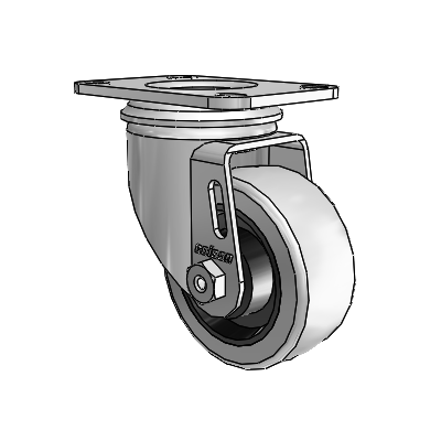 3" Rubber 2 Series Swivel Caster - 2.03356.42 - Colson