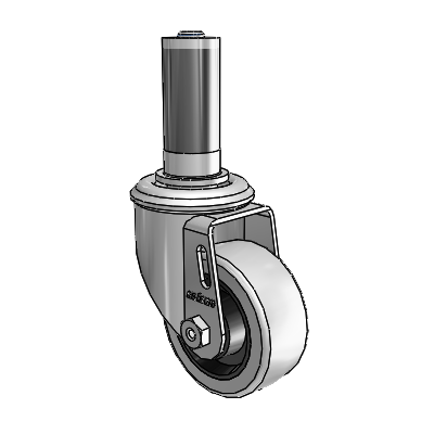 3" Rubber 2 Series Swivel Caster - 2.03367.42 MTG43 - Colson