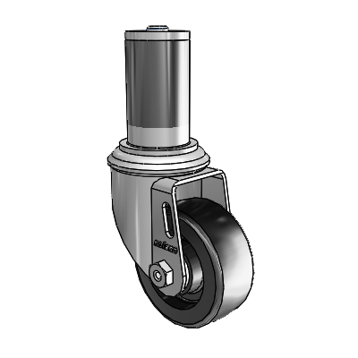 3" Polyolefin 2 Series Swivel Caster - 2.03367.52 MTG46 - Colson