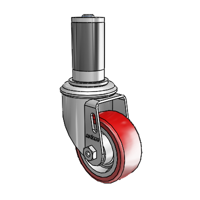 3" Polyurethane 2 Series Swivel Caster - 2.03367.92 MTG45 - Colson