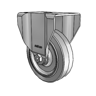4" Performa Rubber 2 Series Rigid Caster - 2.04208.441 - Colson