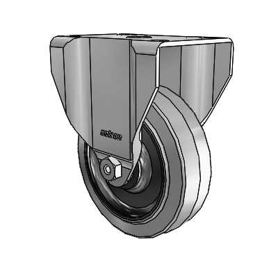 4" Performa Rubber 2 Series Rigid Caster - 2.04208.445 COND - Colson