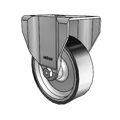 4" Rubber 2 Series Rigid Caster - 2.04208.613 H - Colson