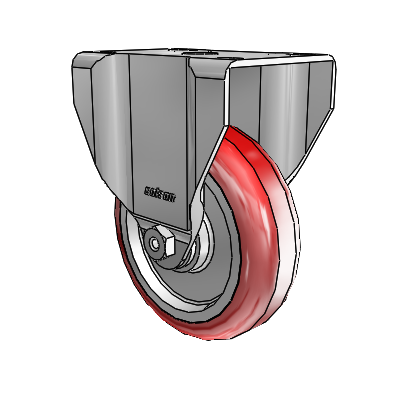 4" Polyurethane 2 Series Rigid Caster - 2.04208.91 - Colson