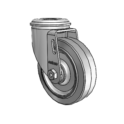 4" Performa Rubber 2 Series Swivel Caster - 2.04250.441 - Colson