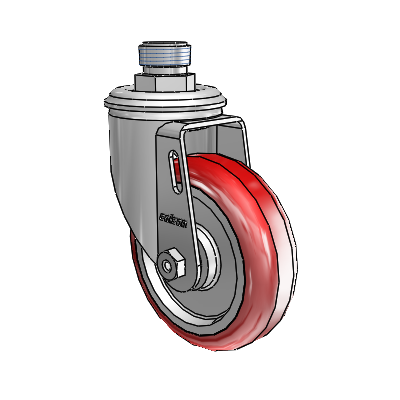 4" Polyurethane 2 Series Swivel Caster - 2.04253.95 - Colson