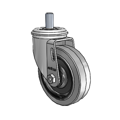 4" Performa Rubber 2 Series Swivel Caster - 2.04254.445 COND MTG11 - Colson