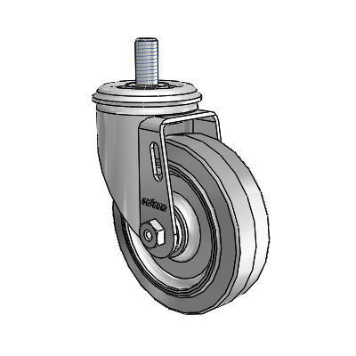 4" Performa Rubber 2 Series Swivel Caster - 2.04254.445 MTG11 - Colson