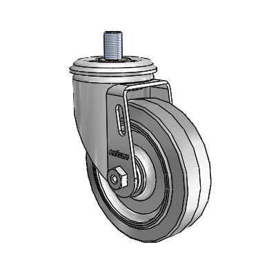 4" Performa Rubber 2 Series Swivel Caster - 2.04254.445 MTG12 - Colson