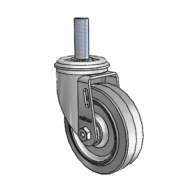 4" Performa Rubber 2 Series Swivel Caster - 2.04254.445 MTG14 - Colson
