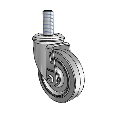 4" Performa Rubber 2 Series Swivel Caster - 2.04254.445 MTG15 - Colson