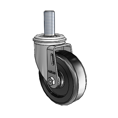 4" Polyolefin 2 Series Swivel Caster - 2.04254.53 MTG15 - Colson