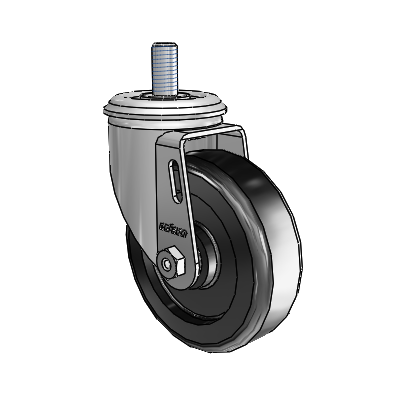 4" Polyolefin 2 Series Swivel Caster - 2.04254.55 MTG11 - Colson