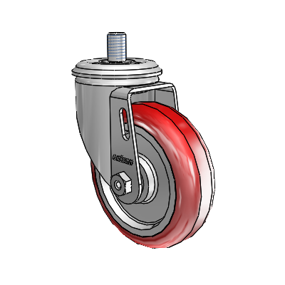 4" Polyurethane 2 Series Swivel Caster - 2.04254.95 MTG10 - Colson
