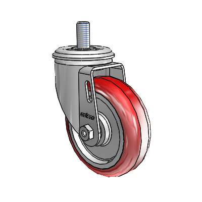 4" Polyurethane 2 Series Swivel Caster - 2.04254.95 MTG11 - Colson