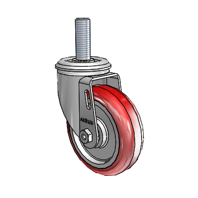 4" Polyurethane 2 Series Swivel Caster - 2.04254.95 MTG13 - Colson