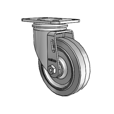 4" Performa Rubber 2 Series Swivel Caster - 2.04256.441 - Colson