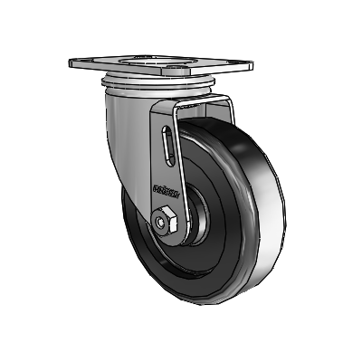 4" Polyolefin 2 Series Swivel Caster - 2.04256.55 - Colson