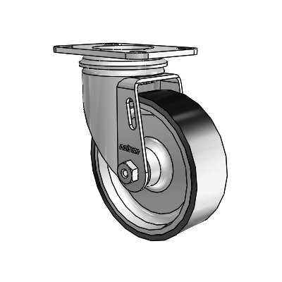 4" Rubber 2 Series Swivel Caster - 2.04256.613 H - Colson