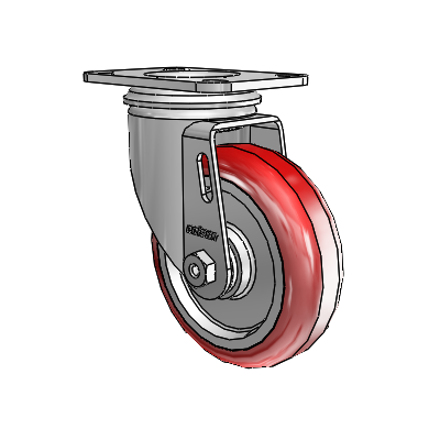 4" Polyurethane 2 Series Swivel Caster - 2.04256.91 - Colson