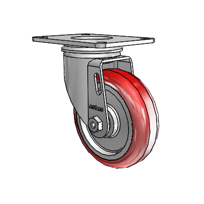 4" Polyurethane 2 Series Swivel Caster - 2.04256.95 MTG59 - Colson