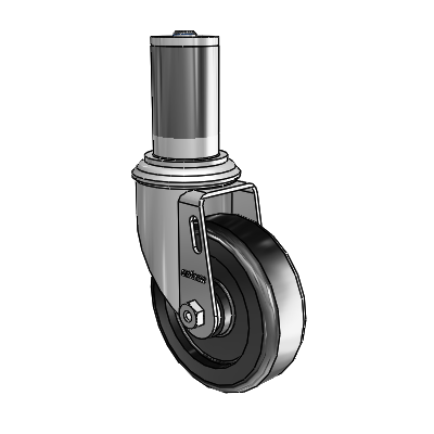 4" Polyolefin 2 Series Swivel Caster - 2.04267.53 MTG46 - Colson