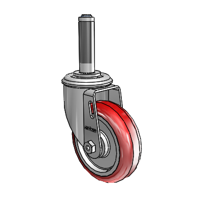 4" Polyurethane 2 Series Swivel Caster - 2.04267.95 MTG40 - Colson