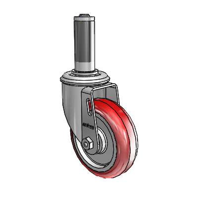 4" Polyurethane 2 Series Swivel Caster - 2.04267.95 MTG42 - Colson