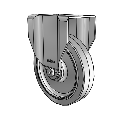 5" Performa Rubber 2 Series Rigid Caster - 2.05208.445 - Colson