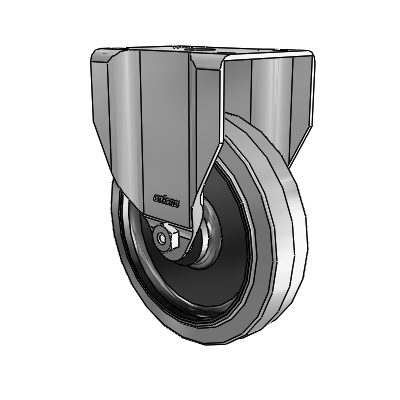 5" Performa Rubber 2 Series Rigid Caster - 2.05208.445 COND - Colson