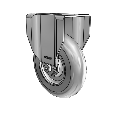 5" Performa Rubber 2 Series Rigid Caster - 2.05208.565 - Colson