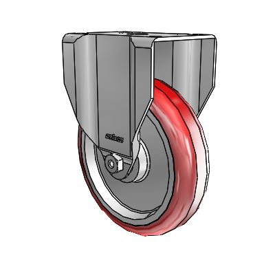 5" Polyurethane 2 Series Rigid Caster - 2.05208.95 - Colson