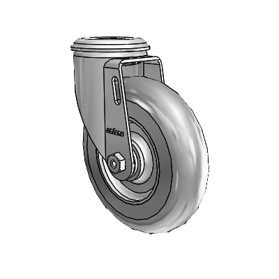 5" Performa Rubber 2 Series Swivel Caster - 2.05250.565 - Colson