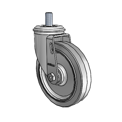 5" Performa Rubber 2 Series Swivel Caster - 2.05254.445 MTG11 - Colson
