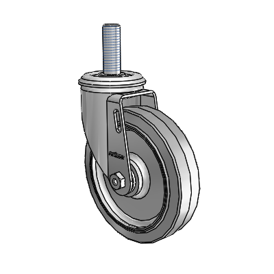 5" Performa Rubber 2 Series Swivel Caster - 2.05254.445 MTG13 - Colson