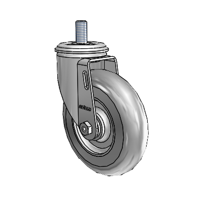 5" Performa Rubber 2 Series Swivel Caster - 2.05254.565 MTG11 - Colson