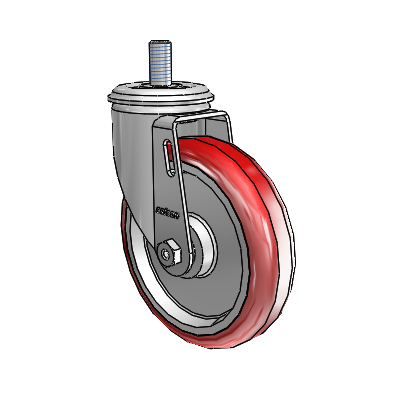 5" Polyurethane 2 Series Swivel Caster - 2.05254.95 MTG11