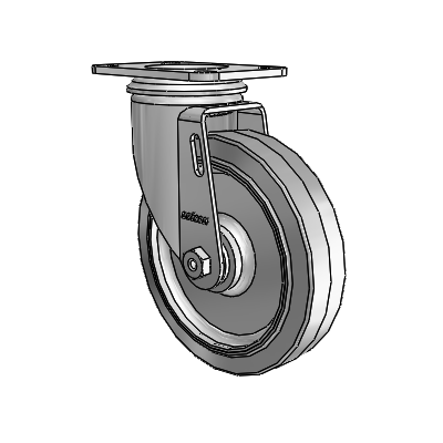 5" Performa Rubber 2 Series Swivel Caster - 2.05256.445 - Colson