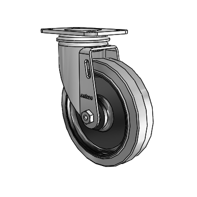 5" Performa Rubber 2 Series Swivel Caster - 2.05256.445 COND - Colson