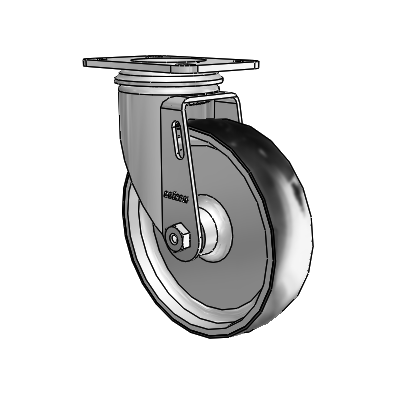 5" Rubber 2 Series Swivel Caster - 2.05256.613 H - Colson