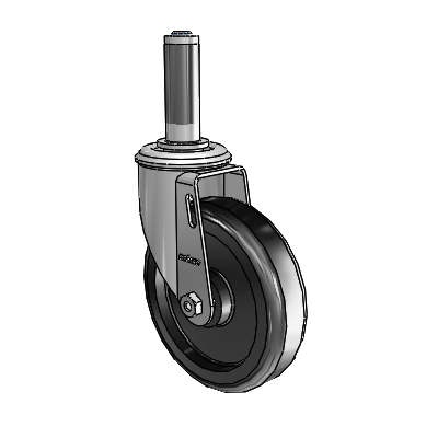 5" Polyolefin 2 Series Swivel Caster - 2.05267.55 MTG41 - Colson